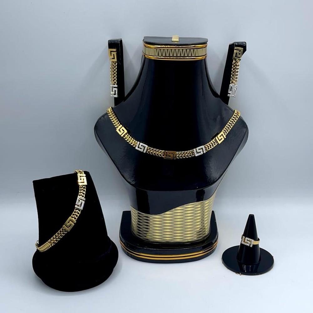 Golden Plated Necklace Set for Pakistani Bridal Wear
