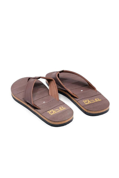 Men Brown Textured Flip Flops Lightweight Casual Sandals