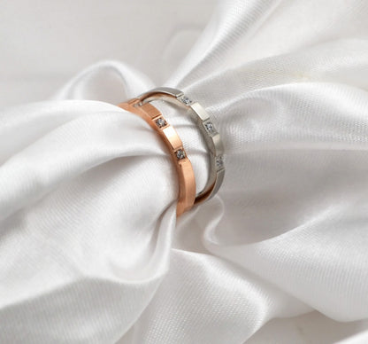 Rose Gold & Silver Minimalist Rings for Daily Wear