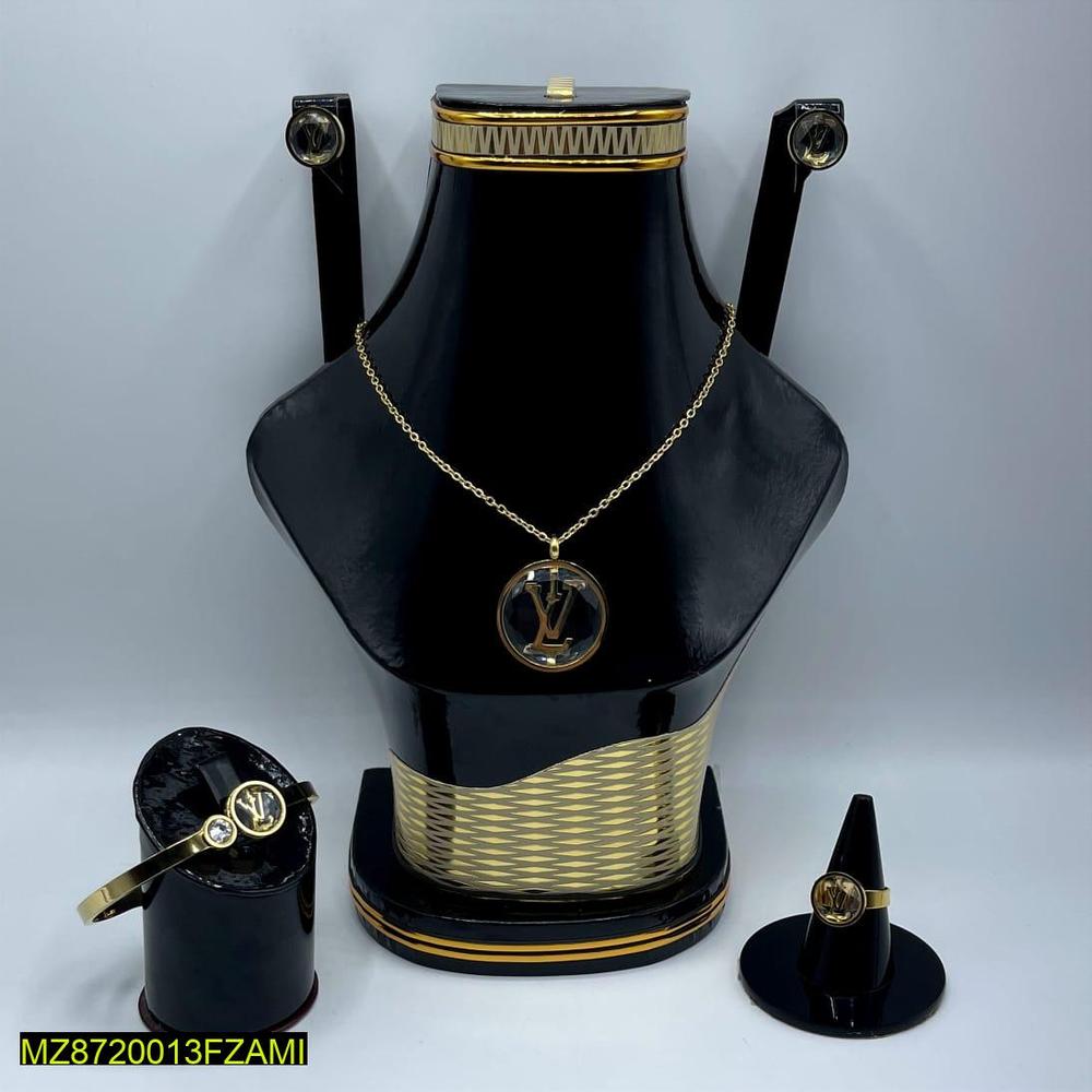 Golden Plated Necklace Set for Weddings Parties Pakistan