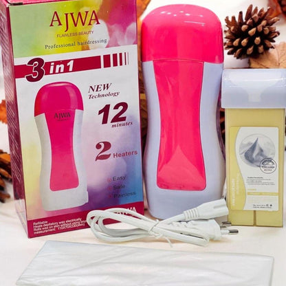 Wax Hair Remover Kit Pink White ABS Smooth Skin