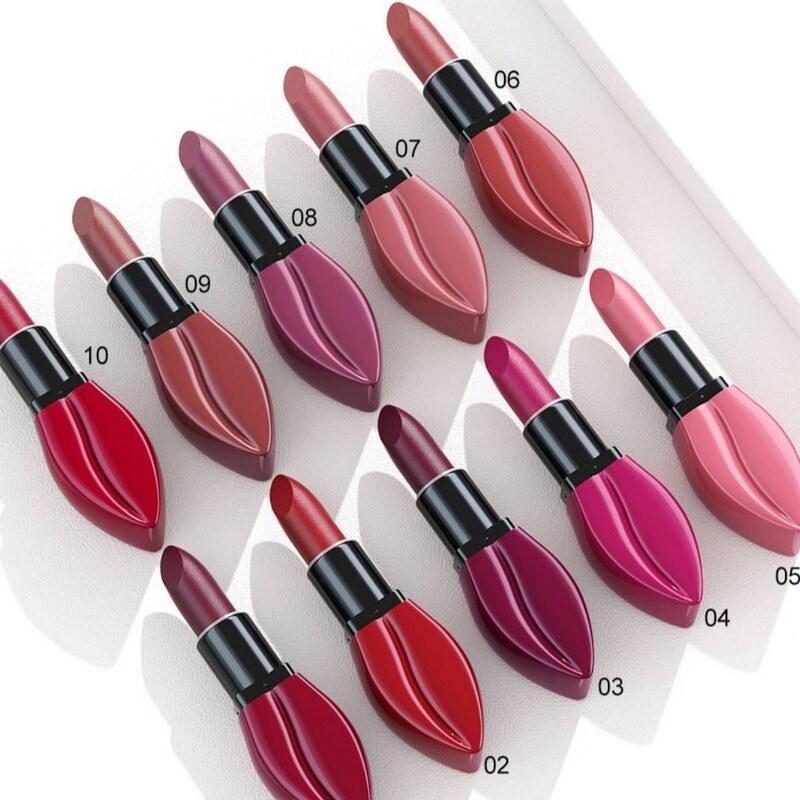 Premium Red Lipstick Set 3 Shades Glossy Long Lasting