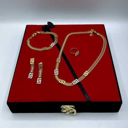 Golden Plated Necklace Set for Pakistani Bridal Wear