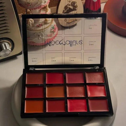 Mocallure 12-Color Lip Palette Velvet Glossy Long Lasting