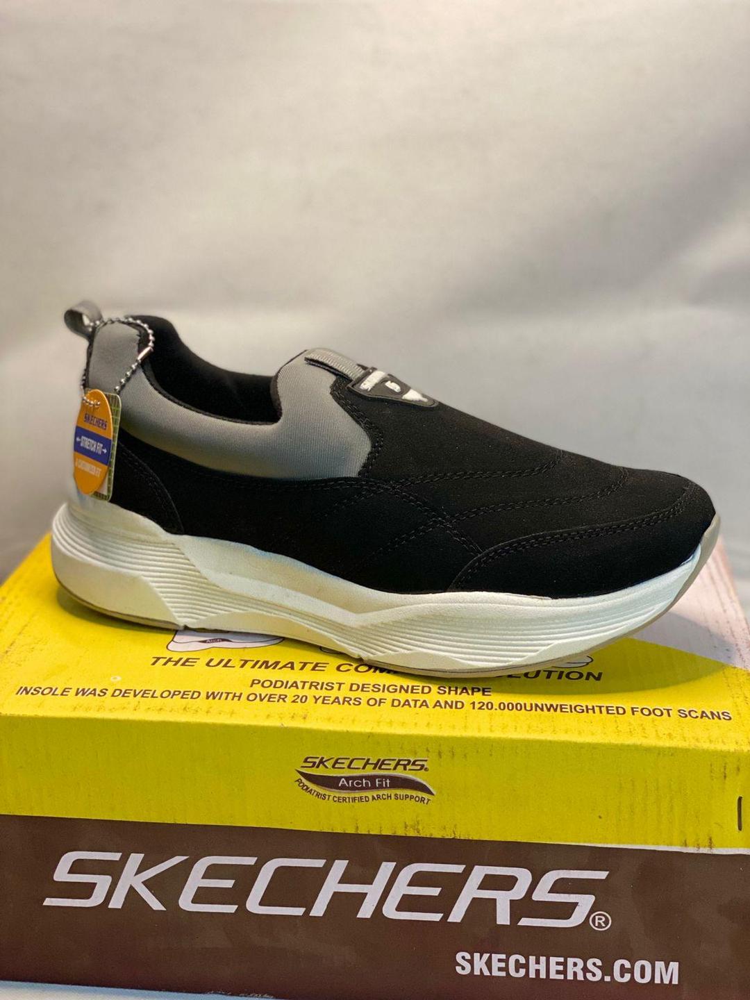 Men's Black Skechers Stretch Fit EVA Casual Shoes