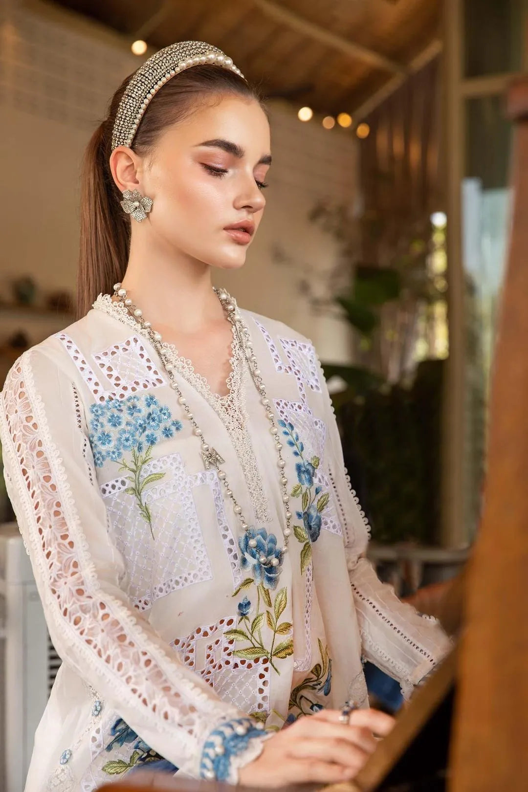 Digital Printed Lawn 3Pc Set Pink Blue Floral