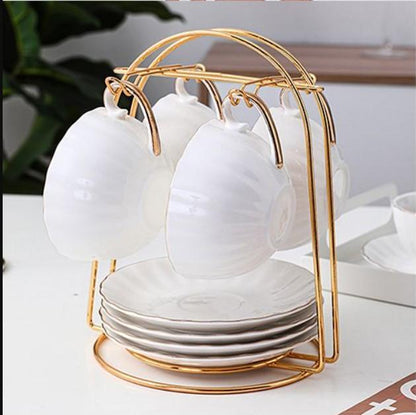Golden Metal Cup Holder Rack for Kitchen Drying Stand
