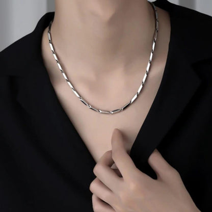 Stainless Steel Chain Locket Silver Men