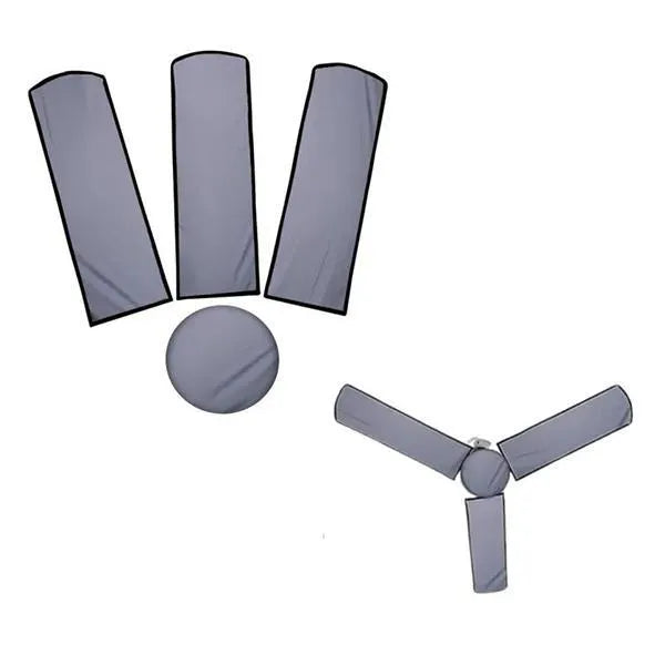 Grey Ceiling Fan Covers 6 Pcs Dust Proof Moisture Resistant