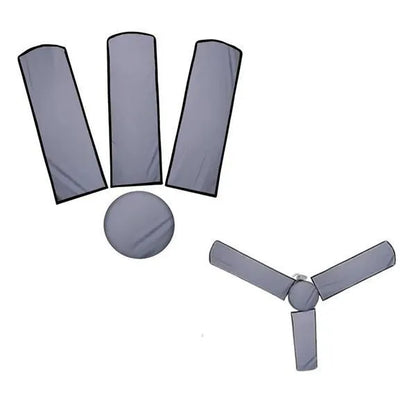 Grey Ceiling Fan Covers 6 Pcs Dust Proof Moisture Resistant