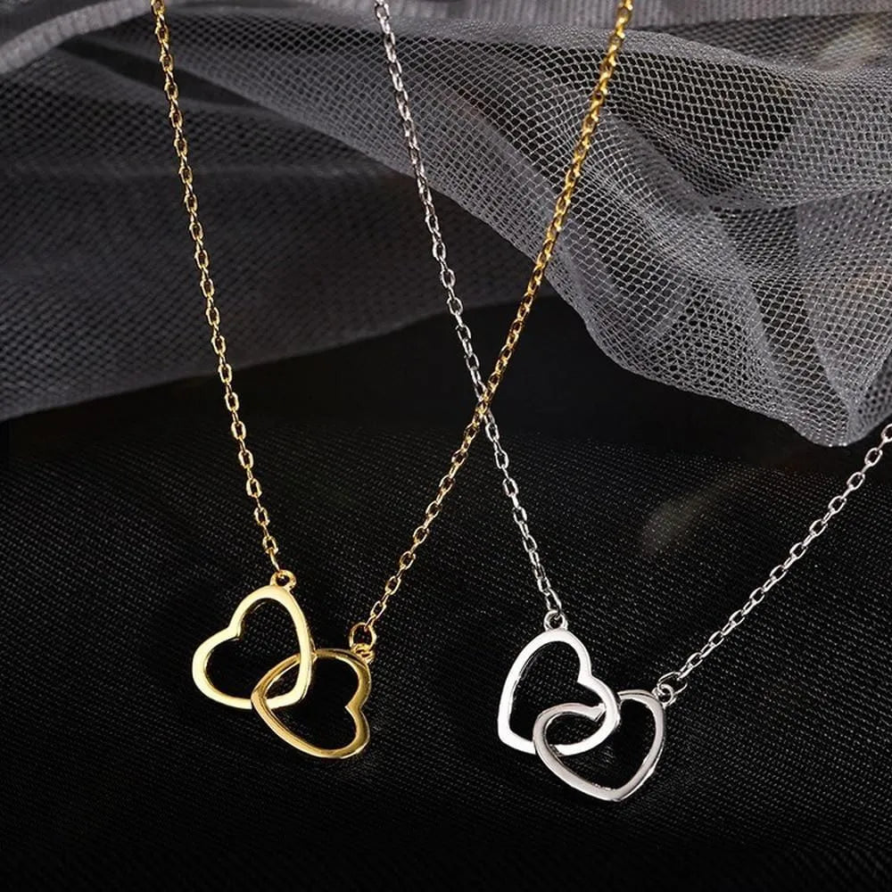 Golden Heart Necklace for Girls Daily Wear