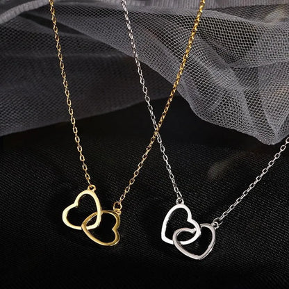 Golden Heart Necklace for Girls Daily Wear