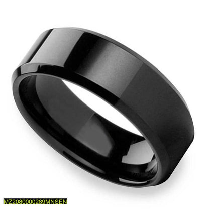 Men Titanium Black Heavy Duty Ring Modern Partywear