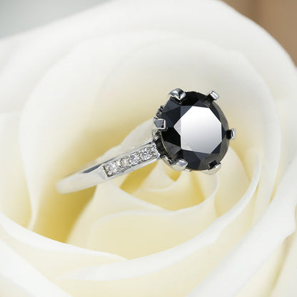 Black Zircon Vintage Ring for Women