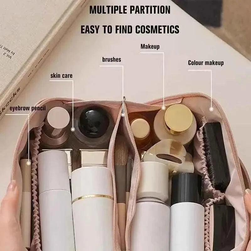 Makeup Pouch Waterproof Leather Travel Storage