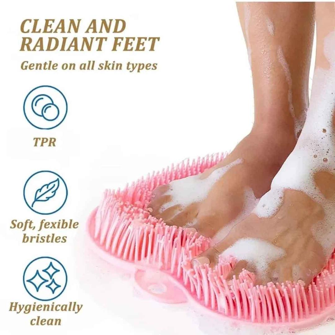 Pink Silicone Foot Scrubber for Daily Use