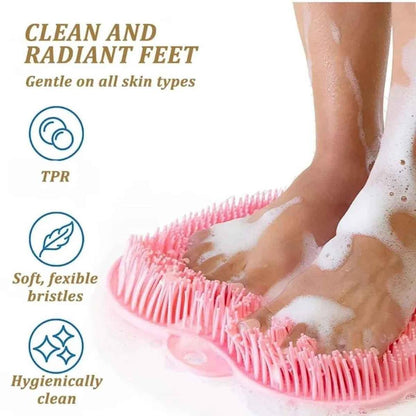 Pink Silicone Foot Scrubber for Daily Use