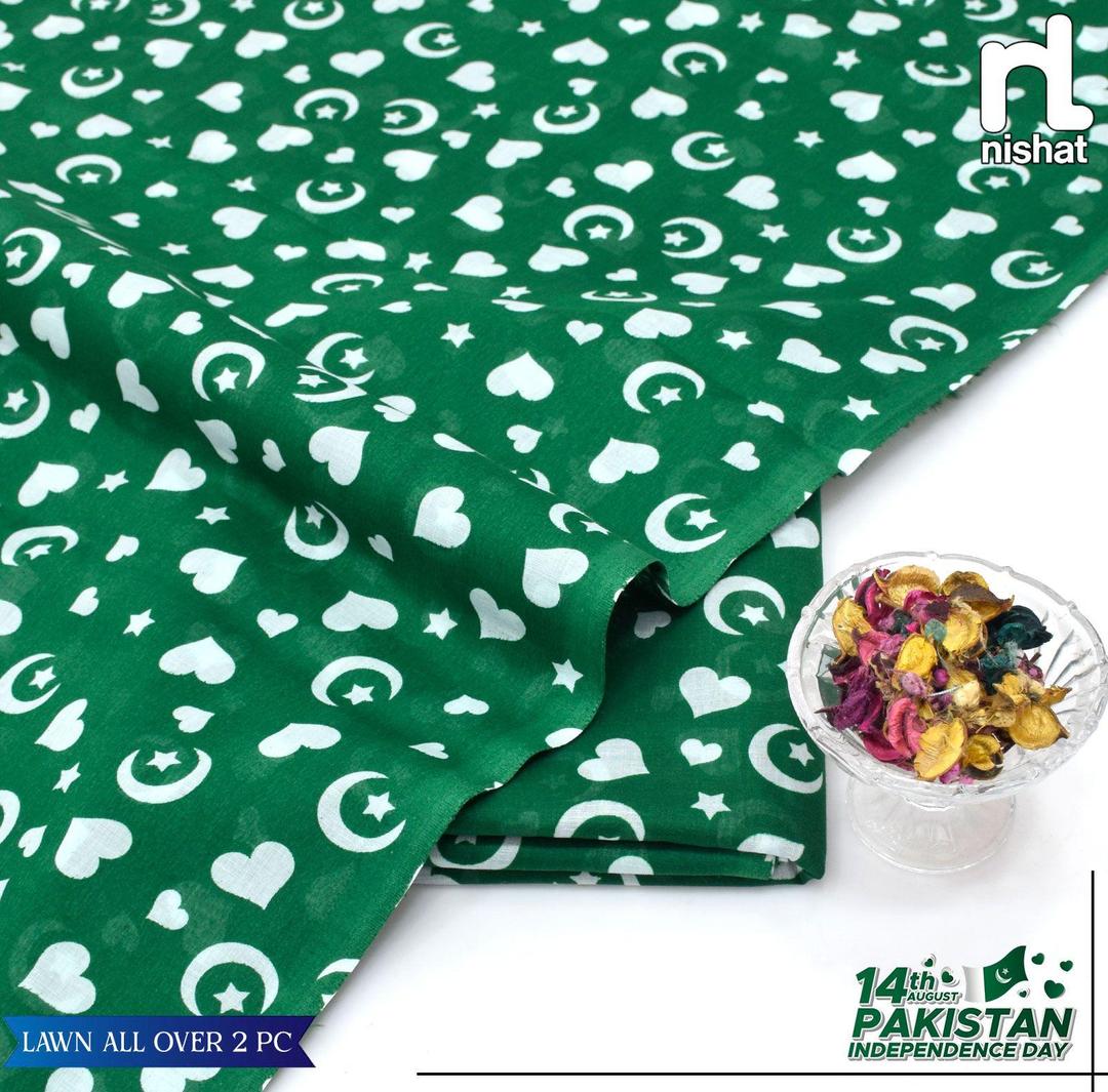 2 Pcs Women's Unstitched Digital Print Suit