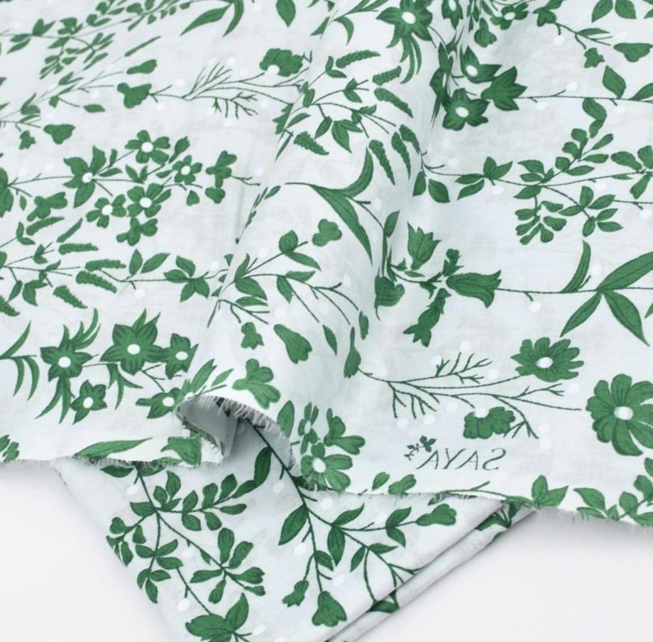 Lawn 2 Pc Green Floral Suit for Independence Day