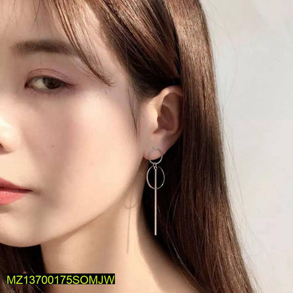 Silver Plated Geometric Drop Earrings for Women