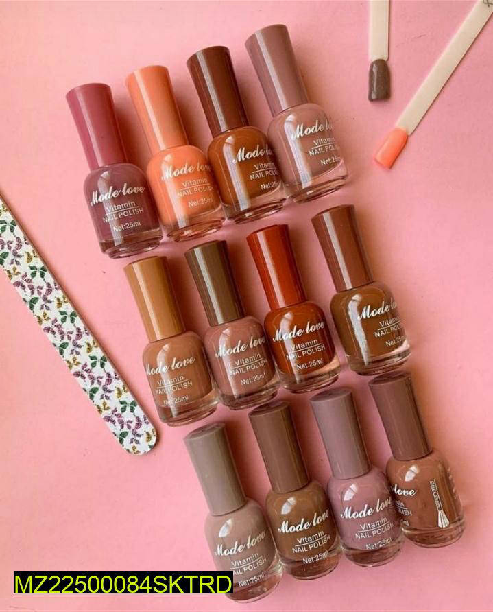 Nail Polish Set 12 Colors Long Lasting Chip Resistant