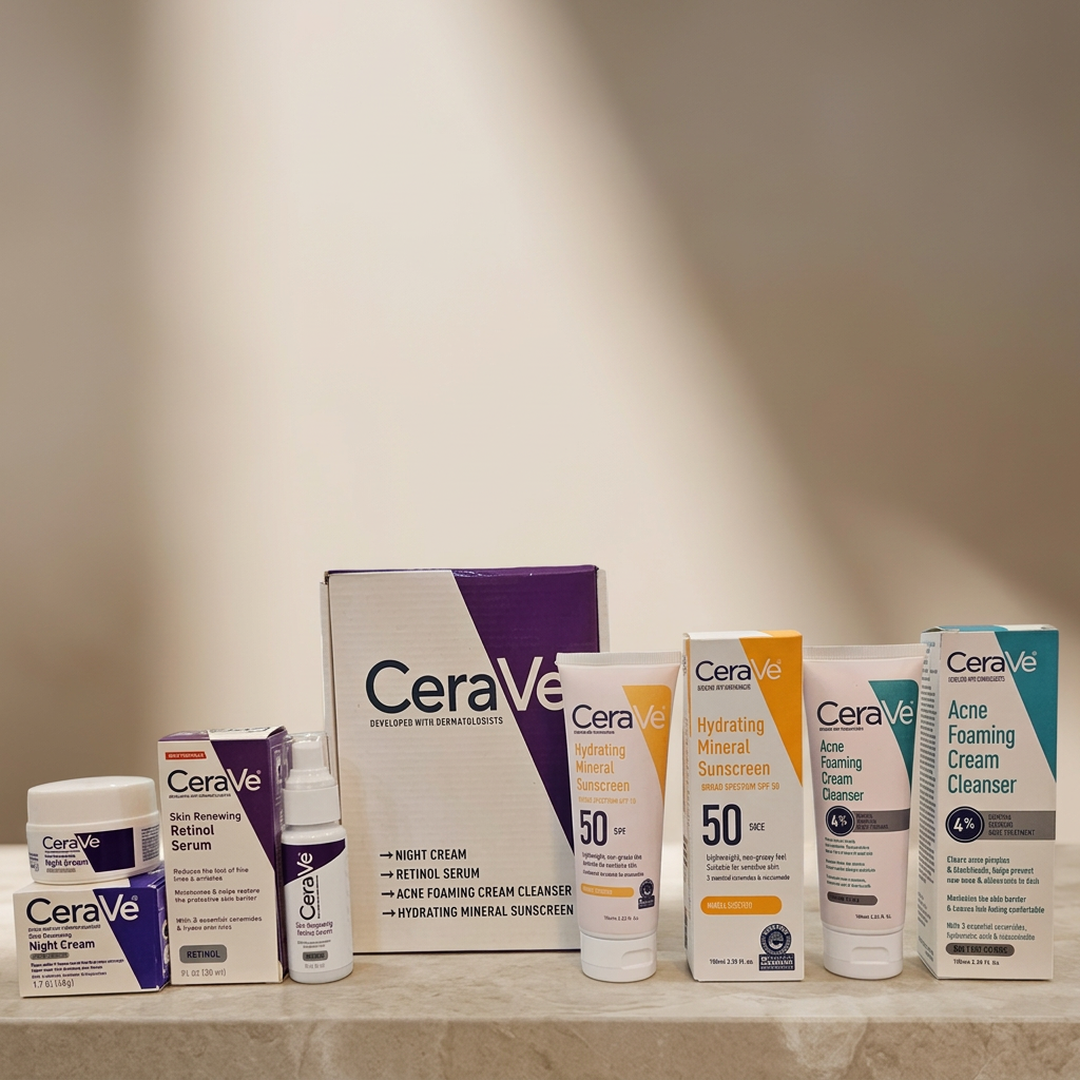 CeraVe 4-Piece Hydrating Facial Kit for Acne-Prone Skin