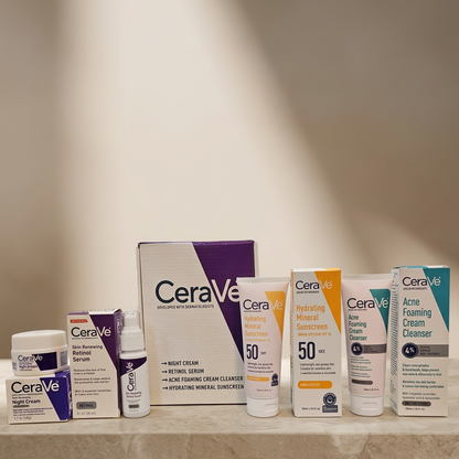 CeraVe 4-Piece Hydrating Facial Kit for Acne-Prone Skin