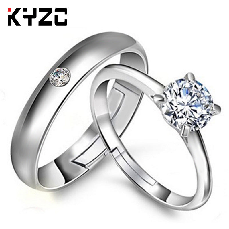 Moissanite Wedding Ring Set for Women, Sparkling Couple Engagement Jewelry