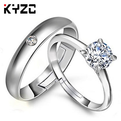 Moissanite Wedding Ring Set for Women, Sparkling Couple Engagement Jewelry