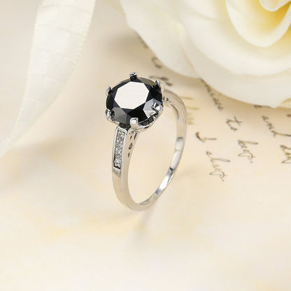 Black Zircon Vintage Ring for Women