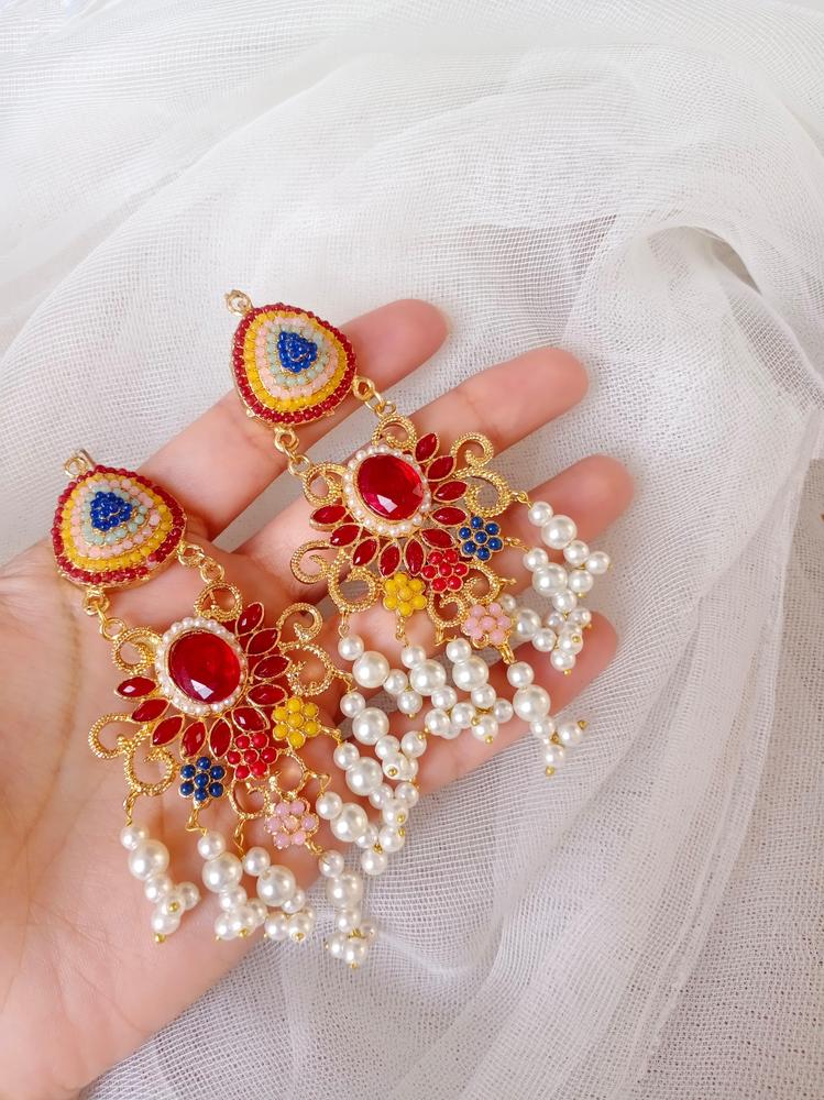Gold Plated Earrings Set for Pakistani Brides & Festivals