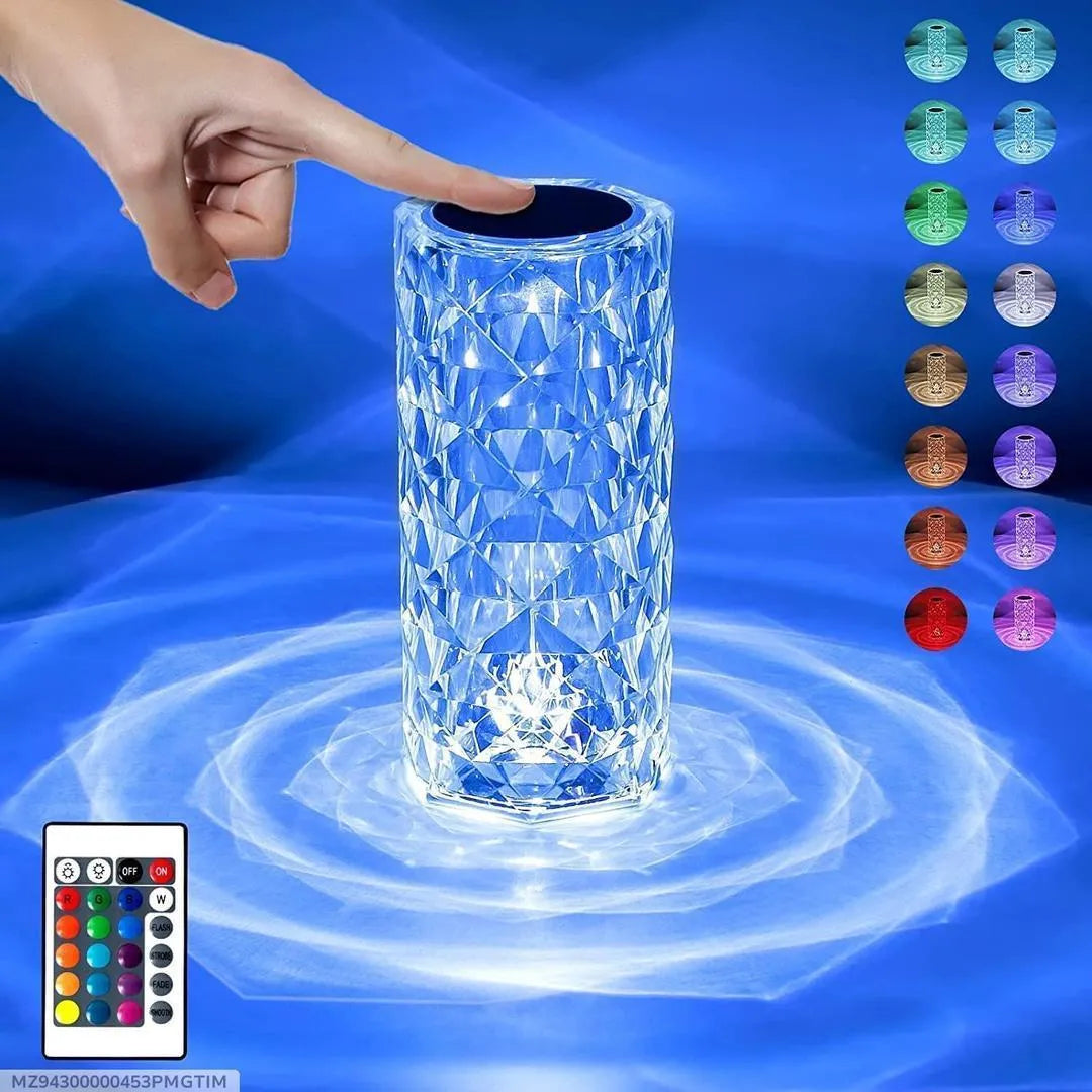Rechargeable Diamond Table Lamp Gold Multi Color