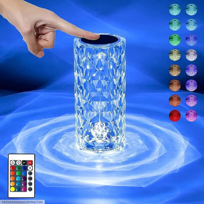 Rechargeable Diamond Table Lamp Gold Multi Color