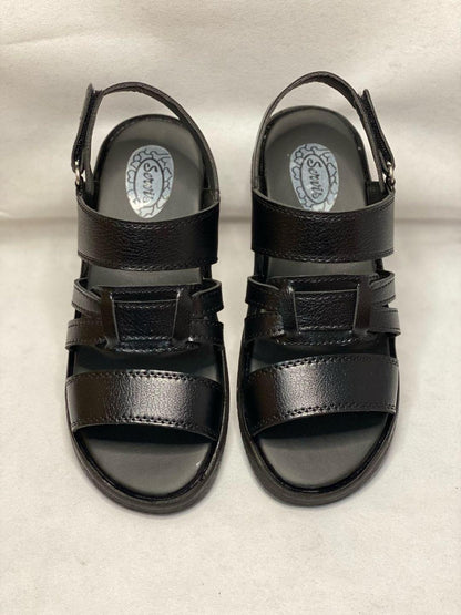 Black Leather Sandals for Men Women Pakistan Warm Weather