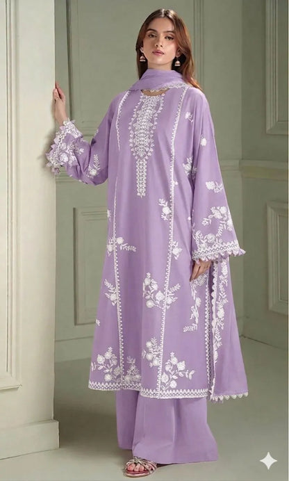 MIX TRENDING DESIGNS 3 Pcs Unstitched Embroidered Suit