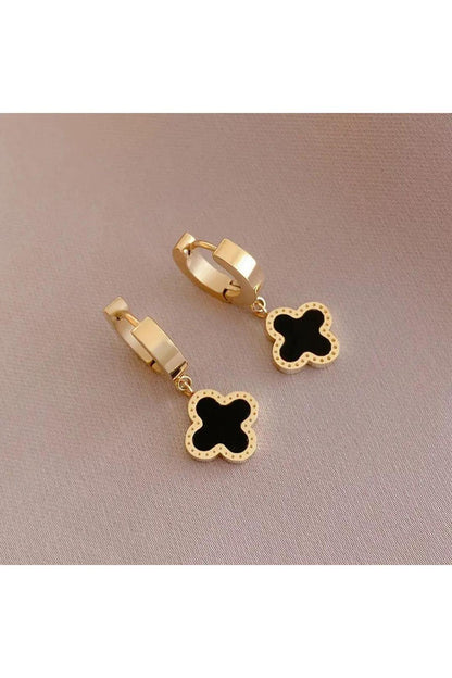 Black Gold Plated Earrings for Women, Elegant & Lightweight