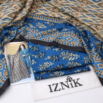 3 Pcs Women's Unstitched Digital Print Suit