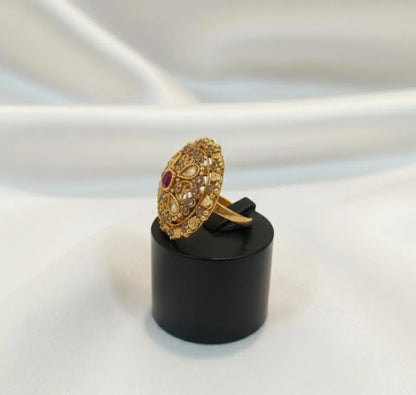Maroon Adjustable Ring for Women Wedding & Party Wear