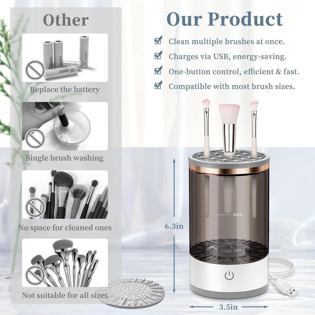 Reusable Makeup Brush Cleaner No-Leak Eco-Friendly