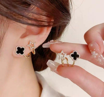 Star & Clover Earrings S925 Gold Plated Lightweight