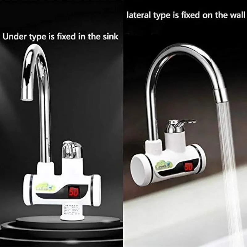 Electric Hot Water Faucet with Digital Display for Kitchen