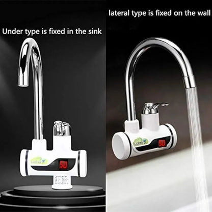 Electric Hot Water Faucet with Digital Display for Kitchen