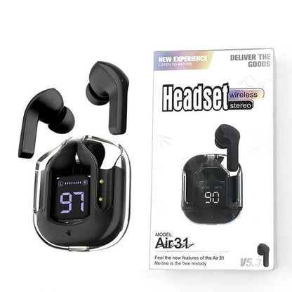 Wireless Air31 Earbuds with Bass & Digital Display