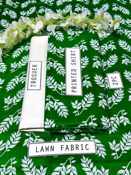 2 Pcs Women's Unstitched Lawn Digital Print Suit