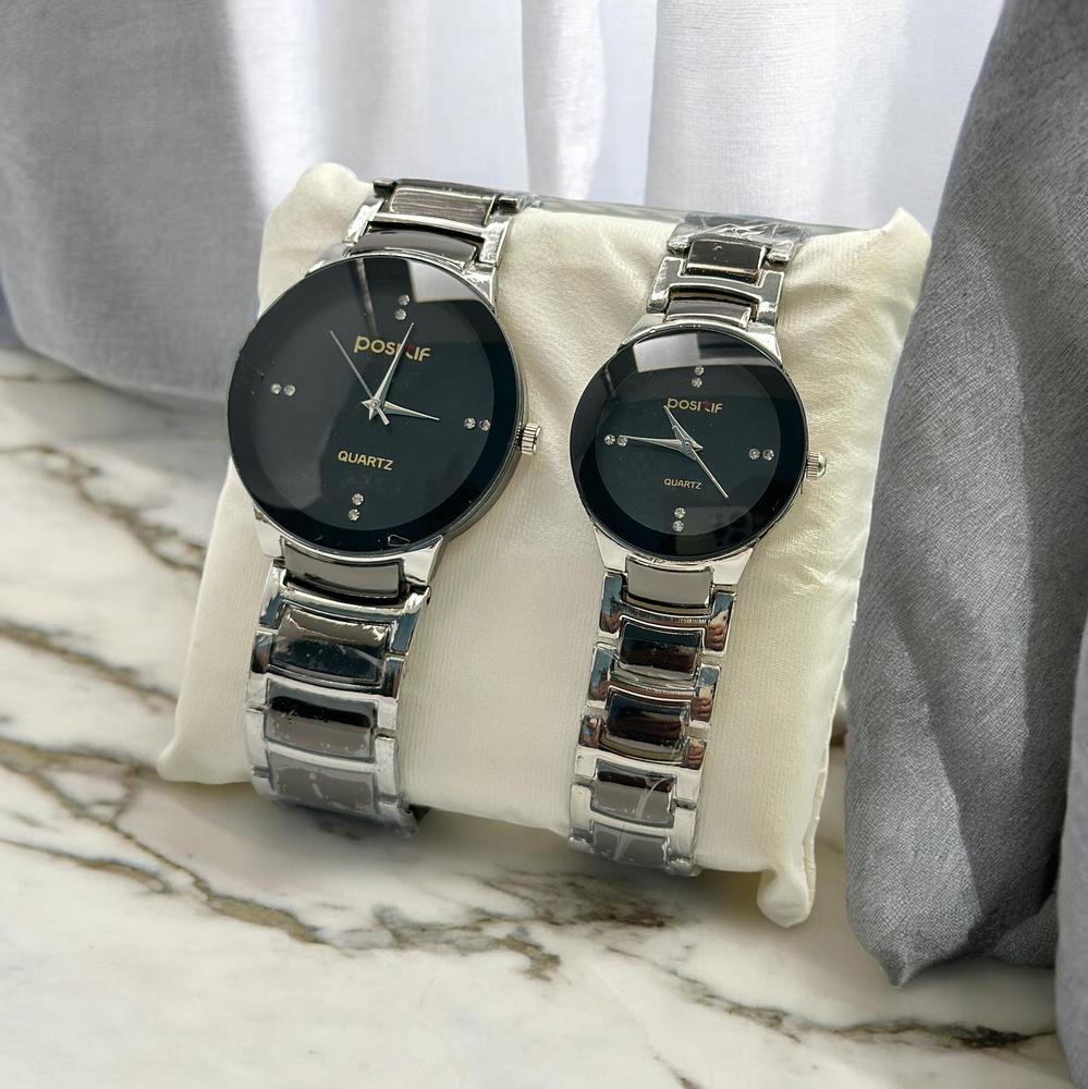Couple Analog Watches Steel 36mm Set
