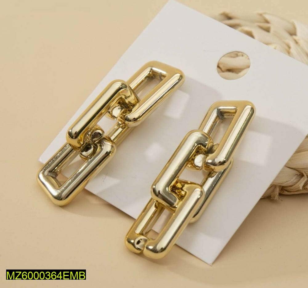 Golden Chain Earrings for Women Daily Wear Luxury