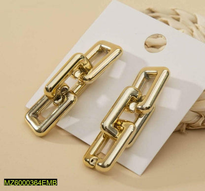 Golden Chain Earrings for Women Daily Wear Luxury