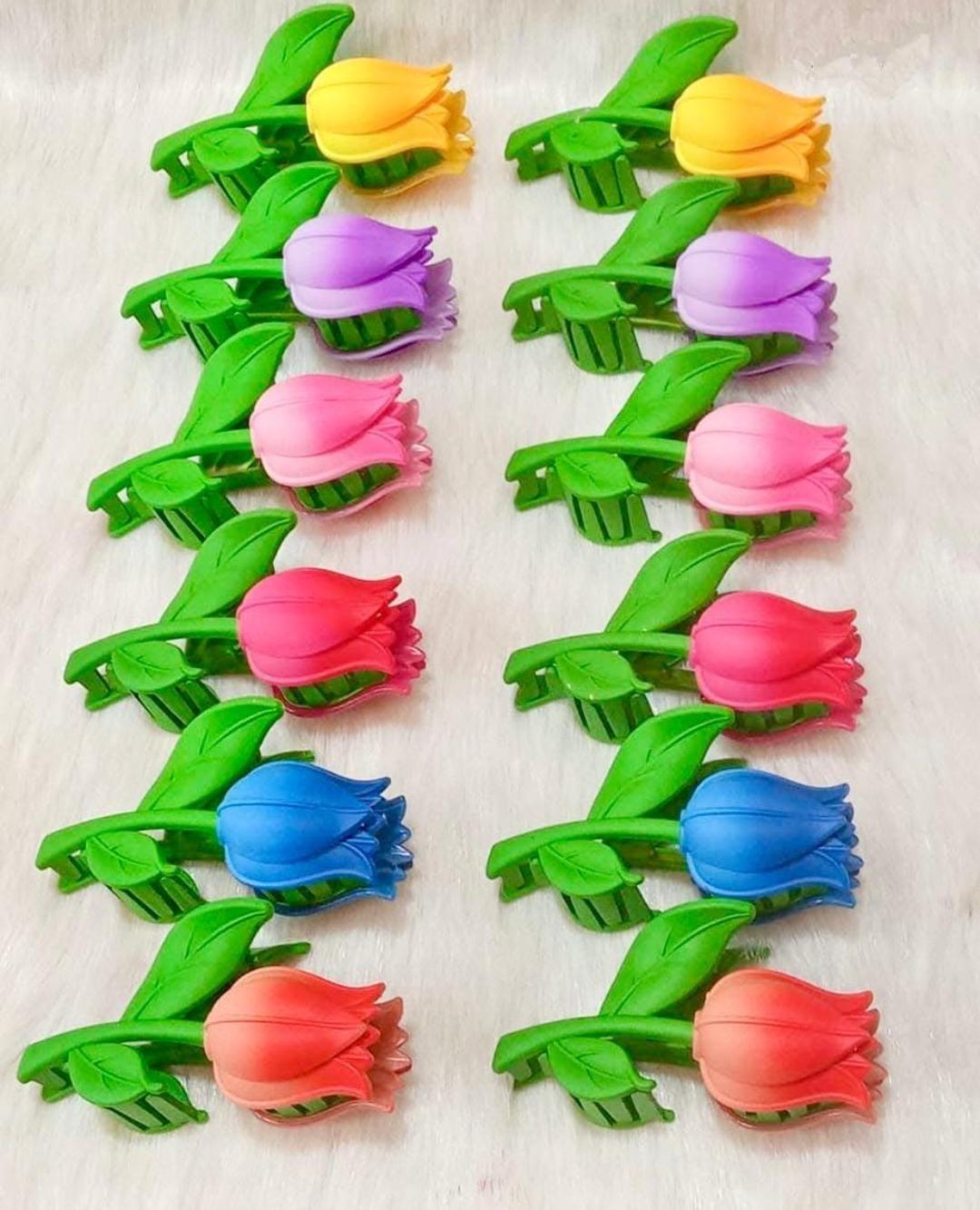 Multicolor Flower Hair Catcher Pack of 2 ABS Plastic