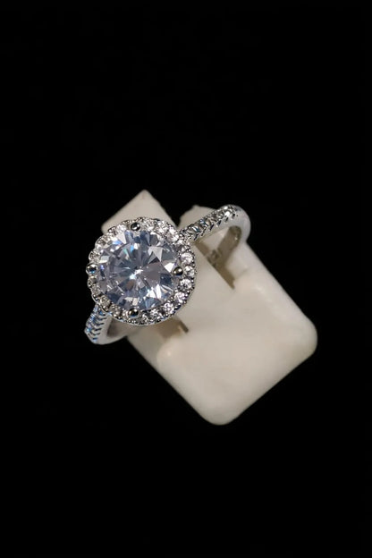 Army Gun Design Silver Plated Zircon Adjustable Ring