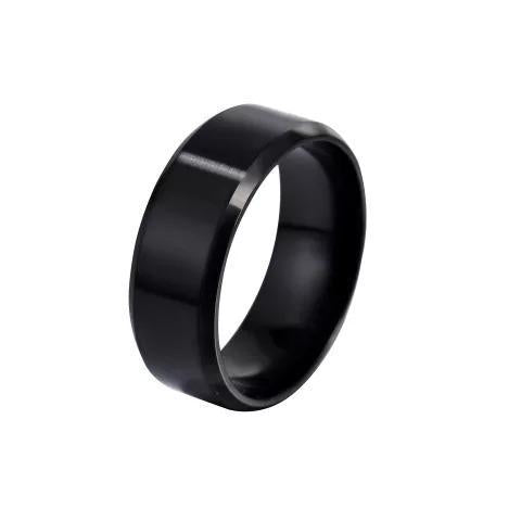 Men Titanium Black Heavy Duty Ring Modern Partywear